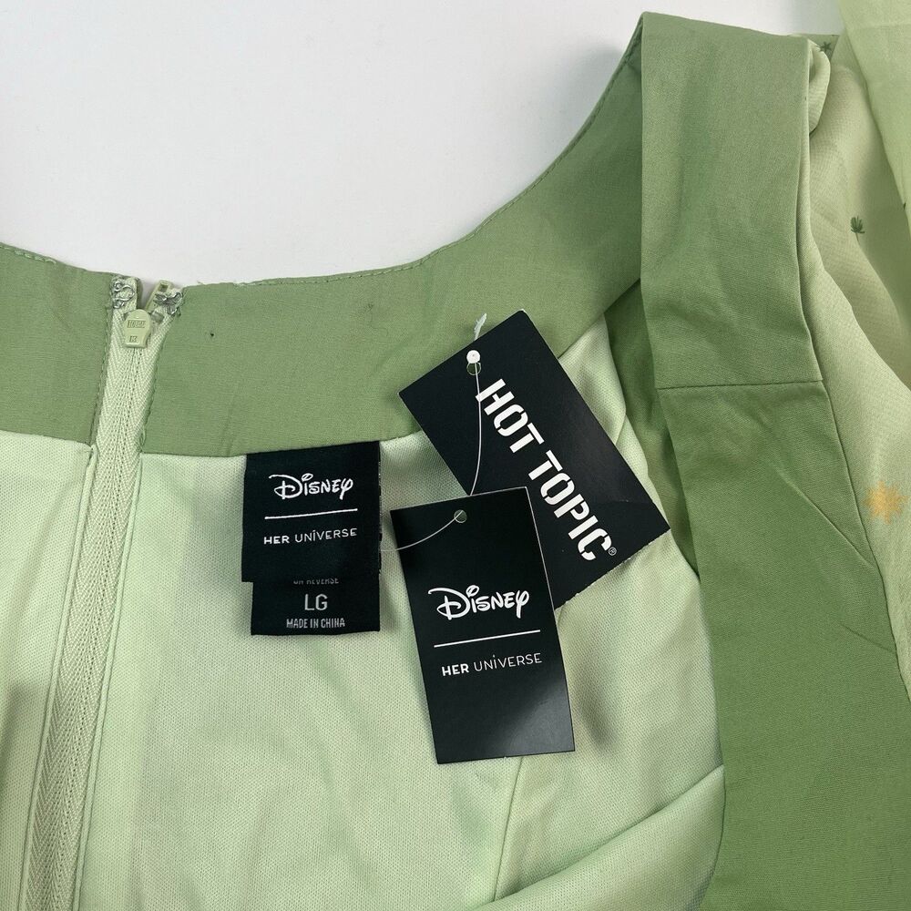 Her Universe Disney Peter Pan Tinker Bell Retro Dress L Cosplay Costume Fantasy - Picture 4 of 13